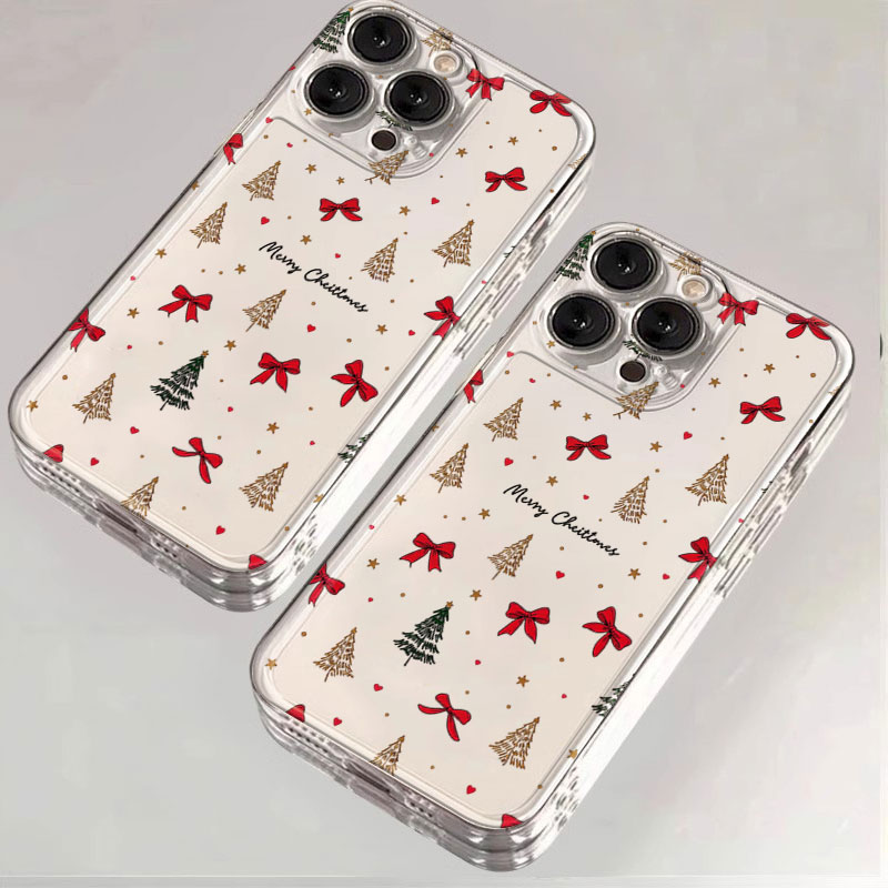 Red Bow Christmas Clear Shockp - Clear Shockproof Bumper Case recension och pris