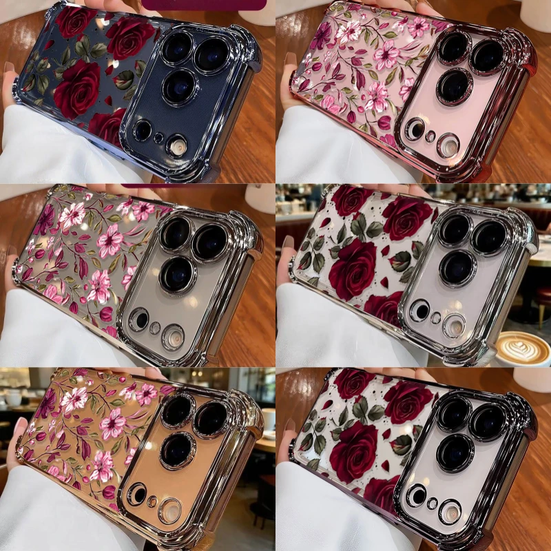 Vintage Red Floral Flowers Pat - Vintage Floral Pattern Soft Case recension och pris