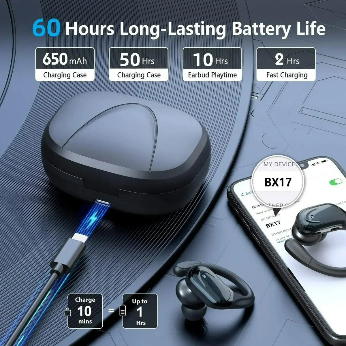 2027 New QCY Wireless Earbuds  - Phone Cases recension och pris